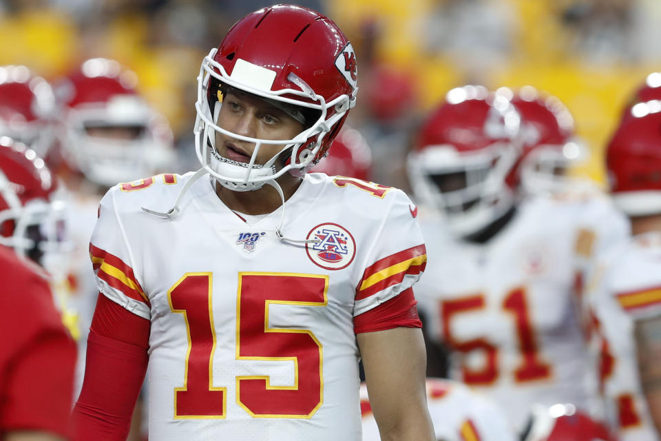 Kansas City Chiefs quarterback Patrick Mahomes will try to repeat as NFL MVP. (AP)