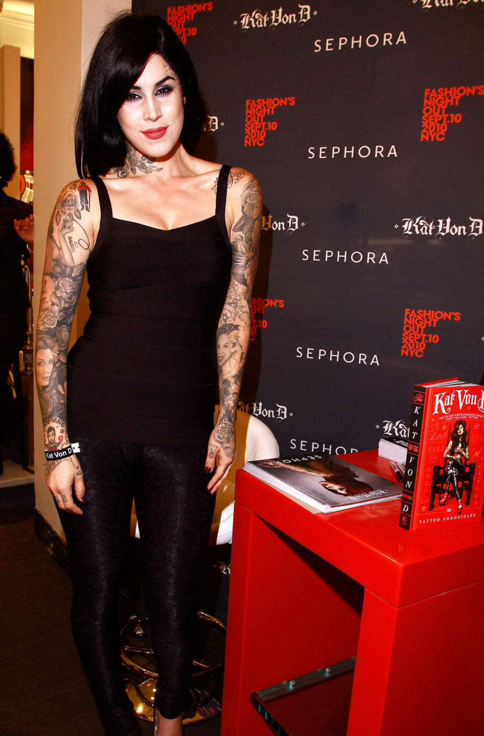 The tattoo artist released a range of make-up exclusively with Sephora last year, featuring red hot lipsticks and sultry perfumes. Her contouring eye palette has been one of the most talked about beauty products of they year.