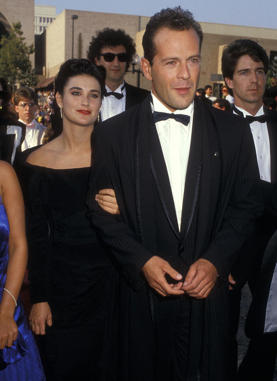 Actress Demi Moore and actor Bruce Willis attend the 39th Annual Primetime Emmy Awards on September 20, 1987 at the Pasadena Civic Auditorium in Pasadena, California.