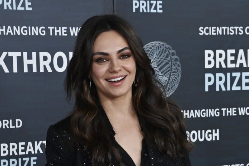 Mila Kunis attends the ninth annual Breakthrough Prize Awards ceremony at the Academy Museum of Motion Pictures in Los Angeles on April 15. The actor turns 40 on August 14. File Photo by Jim Ruymen/UPI