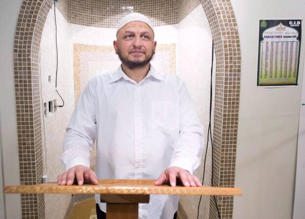 Imam Zia Khan pictured in the mosque at the Centre for Islamic Development in Halifax in 2016.