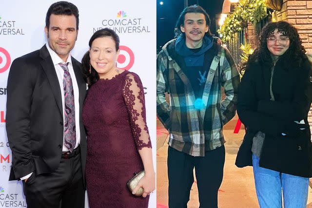 <p>Gregg DeGuire/WireImage; Ricardo Chavira/Instagram</p> Left: Ricardo Chavira with wife Marcea Dietzel; Right: Ricardo Chavira's kids Tomás and Belén.