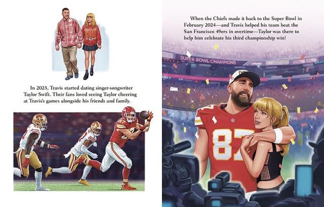 <p>Random House</p> 'The Kelce Brothers: A Little Golden Book Biography' excerpt about Travis Kelce and Taylor Swift's relationship.