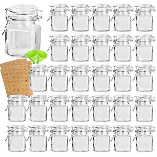 Mini Oval Spice-Herb Jars with Clamp Set of 12 + Reviews