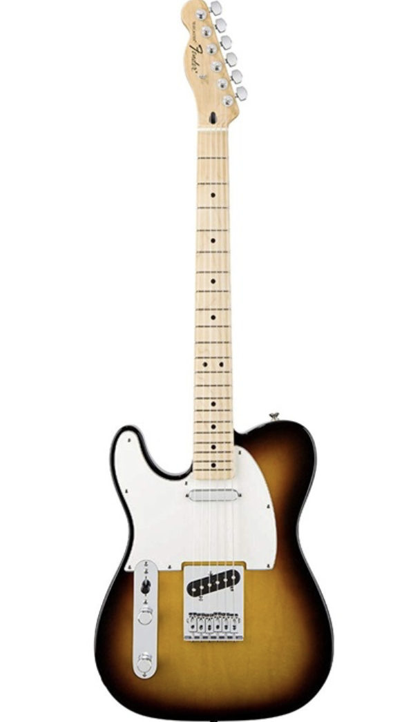 La Fender Standard Telecaster Sunburst esiste anche in versione speciale per mancini. Con manico in acero e dettagli in osso sintetico. Prezzo: 596,42 euro su amazon.it