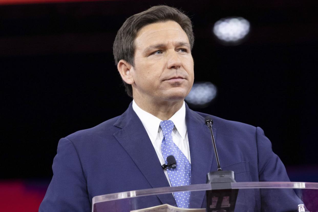 Ron DeSantis, governor of Florida, speaks during the Conservative Political Action Conference (CPAC) in Orlando, Florida, U.S., on Thursday, Feb. 24, 2022.