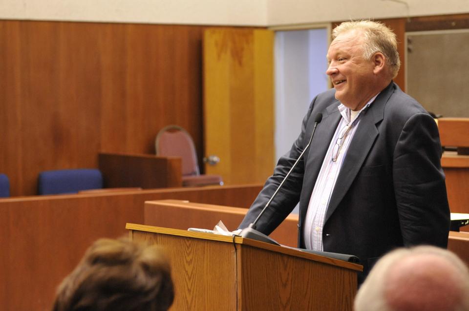 Bruce McDermott is honored May 3, 2010 during Law Day in Visalia, Calif.