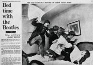 <div class="caption-credit"> Photo by: Harry Benson</div><div class="caption-title">Pillow Fight in the George V Hotel</div><p> This famous shot was the image that made Benson's career. "Every photographer comes down to one picture," he says. "And that is mine." </p>