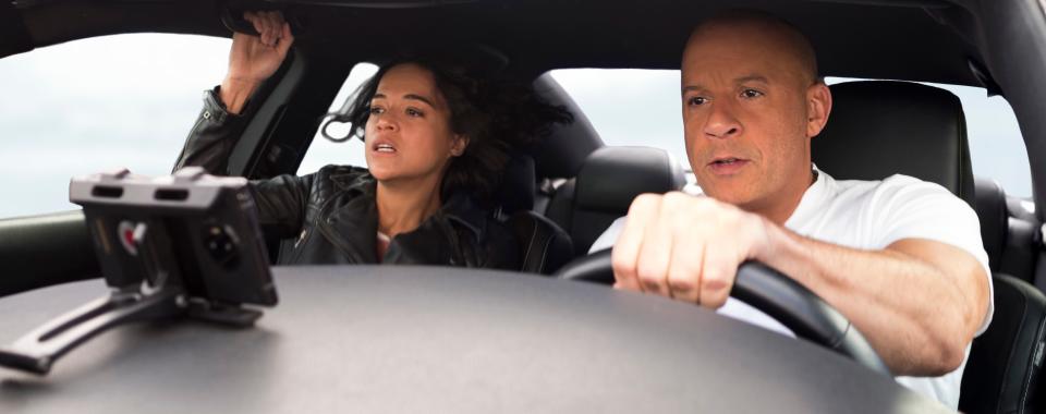 Michelle Rodriguez and Vin Diesel return for "F9," the ninth installment in the "Fast and Furious" saga.