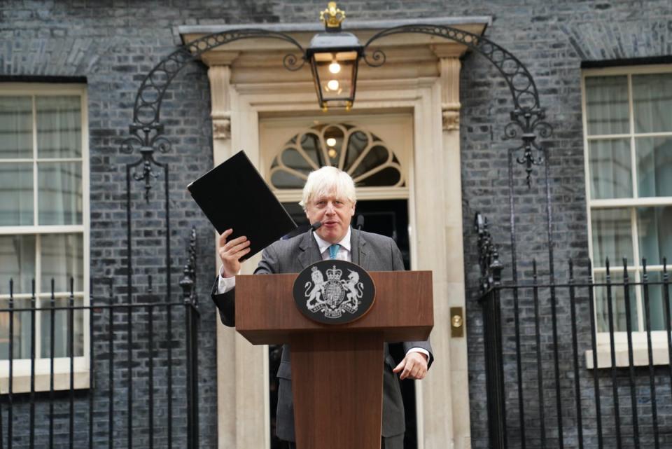 Former prime minister Boris Johnson left after multiple scandals regarding parties during lockdown (PA)