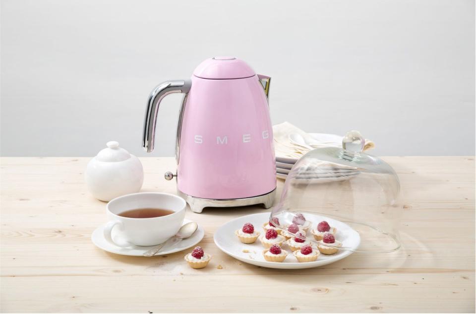 We totally approve of you leaving this electric kettle out on the counter. <a rel="nofollow noopener" href="https://click.linksynergy.com/deeplink?id=FFSlEqCCN*I&mid=1237&murl=https://shop.nordstrom.com/s/smeg-50s-retro-style-electric-kettle/4695270" target="_blank" data-ylk="slk:SHOP NOW;elm:context_link;itc:0;sec:content-canvas" class="link ">SHOP NOW</a>: '50s Retro Style Electric Kettle by Smeg, $97 $130