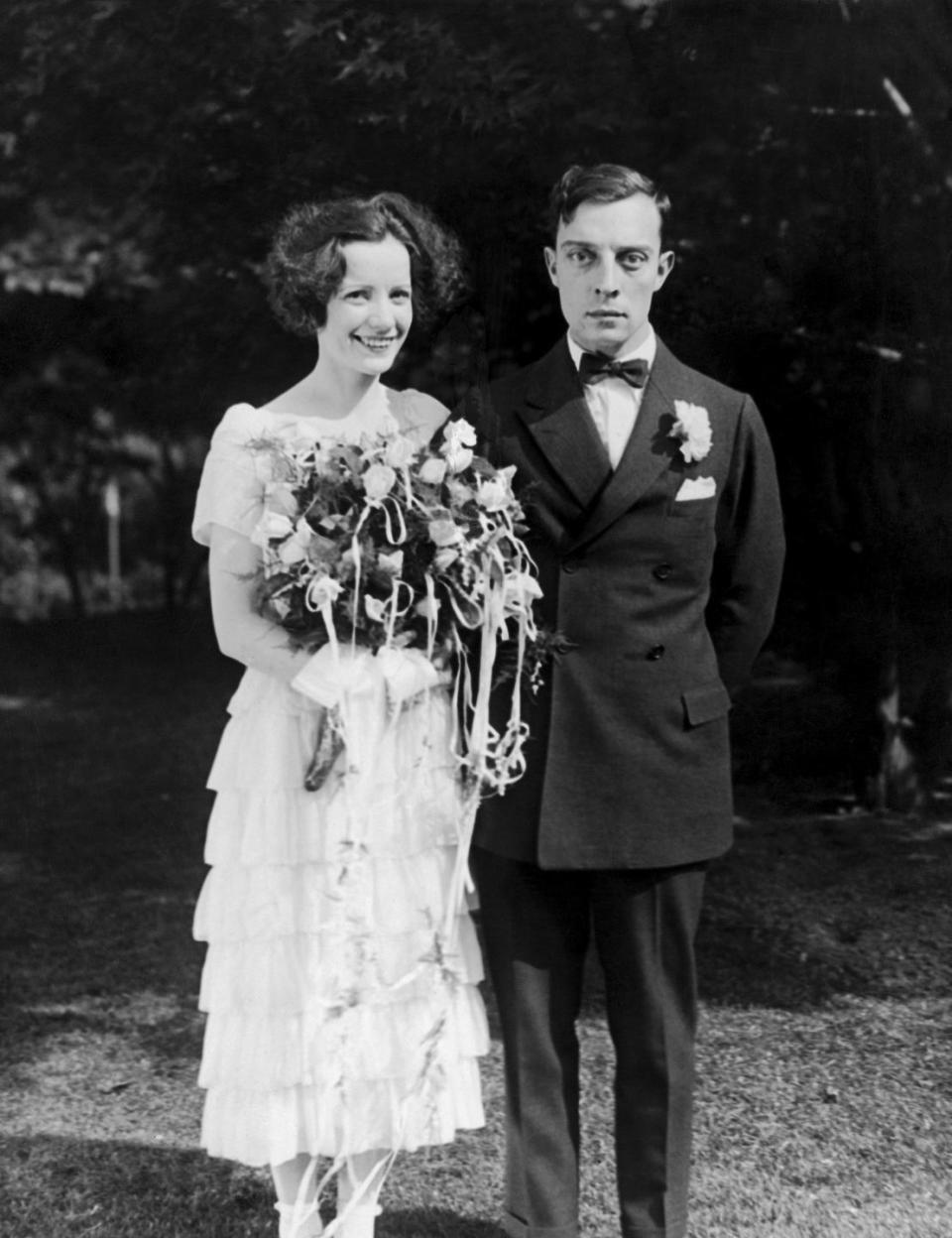 1921: Buster Keaton won't drop his famous deadpan gaze on his wedding day