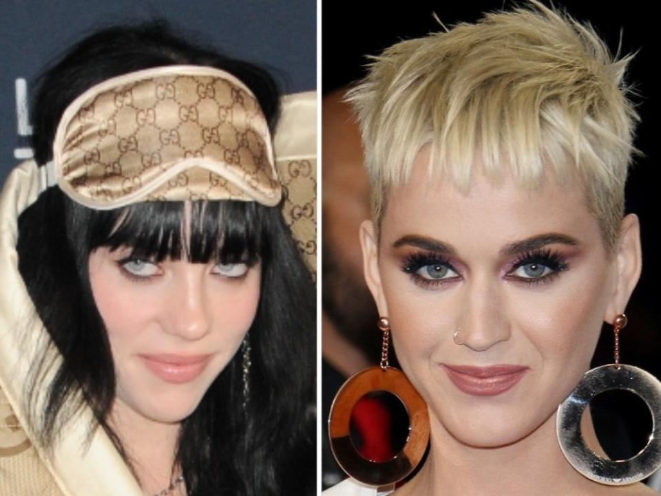 Billie Eilish war für Katy Perry (r.) "nur ein blondes Mädchen". (Bild: [M] Tinseltown/Shutterstock.com)