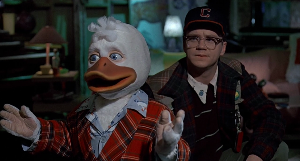 Howard the Duck and Tim Robbins (Photo: Lucasfilm)