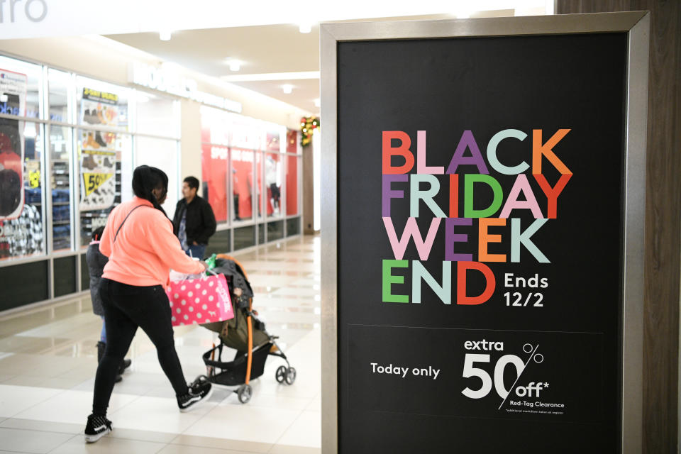 Holiday shoppers look for deals during the Black Friday sales event at the Pentagon Centre shopping mall in Arlington, Virginia, U.S., November 29, 2019. REUTERS/Loren Elliott