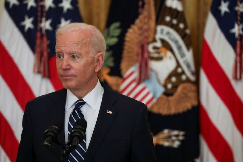 U.S. President Joe Biden holds news conference at the White House in Washington