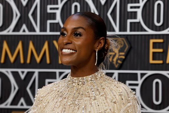 LOS ANGELES, CALIFORNIA - JANUARY 15: Issa Rae attends the 75th Primetime Emmy Awards at Peacock Theater on January 15, 2024 in Los Angeles, California. (Photo by Frazer Harrison/Getty Images)