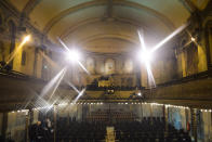 This Grade II listed music hall in Whitechapel, east London, features original cast iron pillars, balcony and decor. [Photo: Getty]