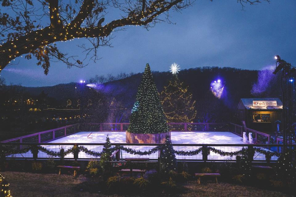 Ice skating and tram tours are among the offerings at Big Cedar Lodge.