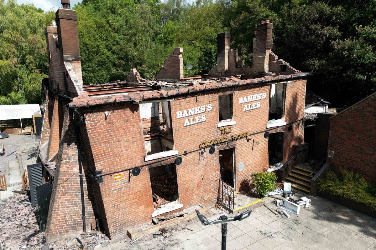 The building caught fire soon after being sold by Marstons (PA)