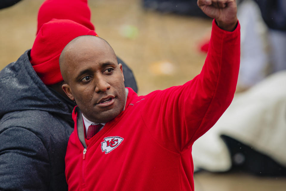 Kansas City mayor Quinton Lucas, who attended the Chiefs' Super Bowl parade in early February, has issued orders to help stem the spread of the coronavirus. (Photo by Kyle Rivas/Getty Images)