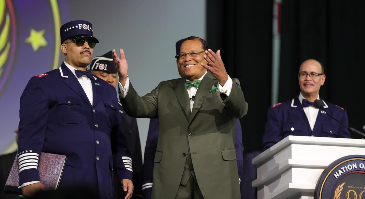 The Honorable Minister Louis Farrakhan arrived to address thousands of members of the Nation of Islam during Saviors' Day Sunday, February 23, 2020 at the Cobo/TCF center in Detroit, Mich.