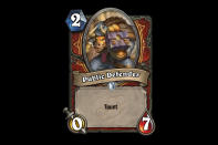 <p>Despite his spectacular name and art, Public Defender is not a very good card. Part of the value of Taunt minions is that they force opponents to trade into them, trading the health or lives of their minions in order to free up a path to go to the face. Public Defender may take advantage of some Taunt-buffing abilities in Gadgetzan, but he's not worth building a deck around. </p>