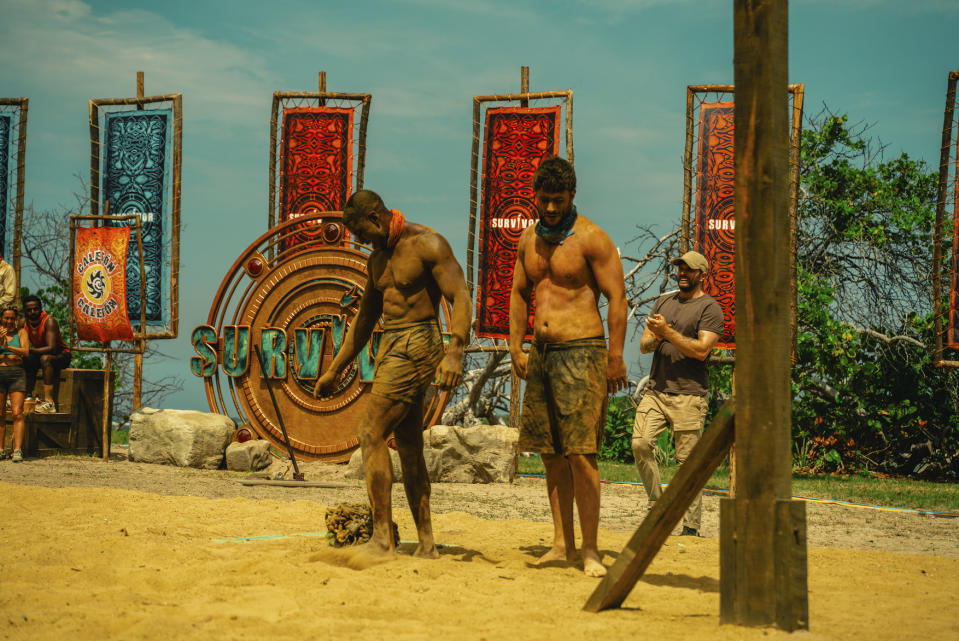 Survivor - the contestants take part in the challenges