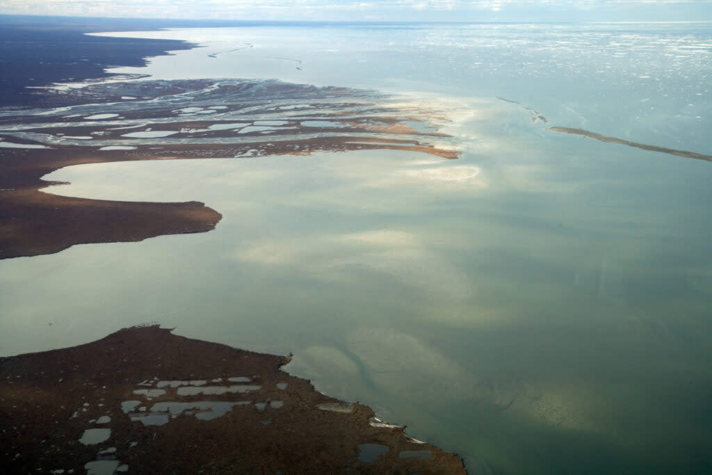 The Arctic National Wildlife Refuge sprawls to the shoreline of the Beaufort Sea, seen here in 2006. The U.S. House passed a bill Wednesday to allow oil and gas leases in the refuge. (Photo by Steve Hillebrand/U.S. Fish and Wildlife Service)