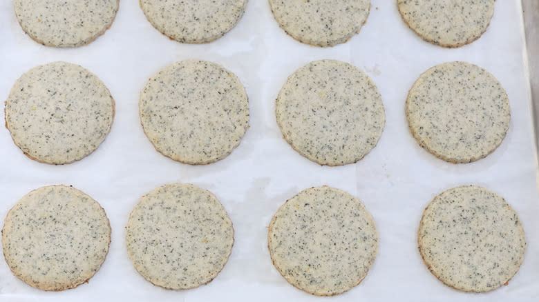 baked lemon-glazed Earl Grey cookies