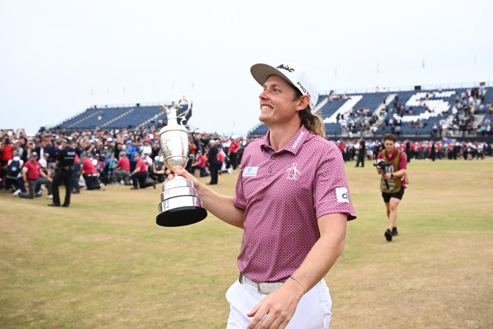 Cameron Smith, pictured here after winning The Open at St Andrews.