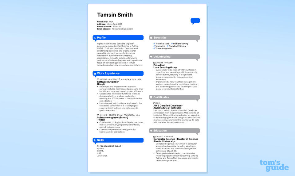 Resume created by Kickresume