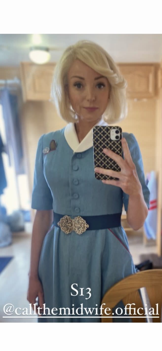 Helen George Trixie selfie