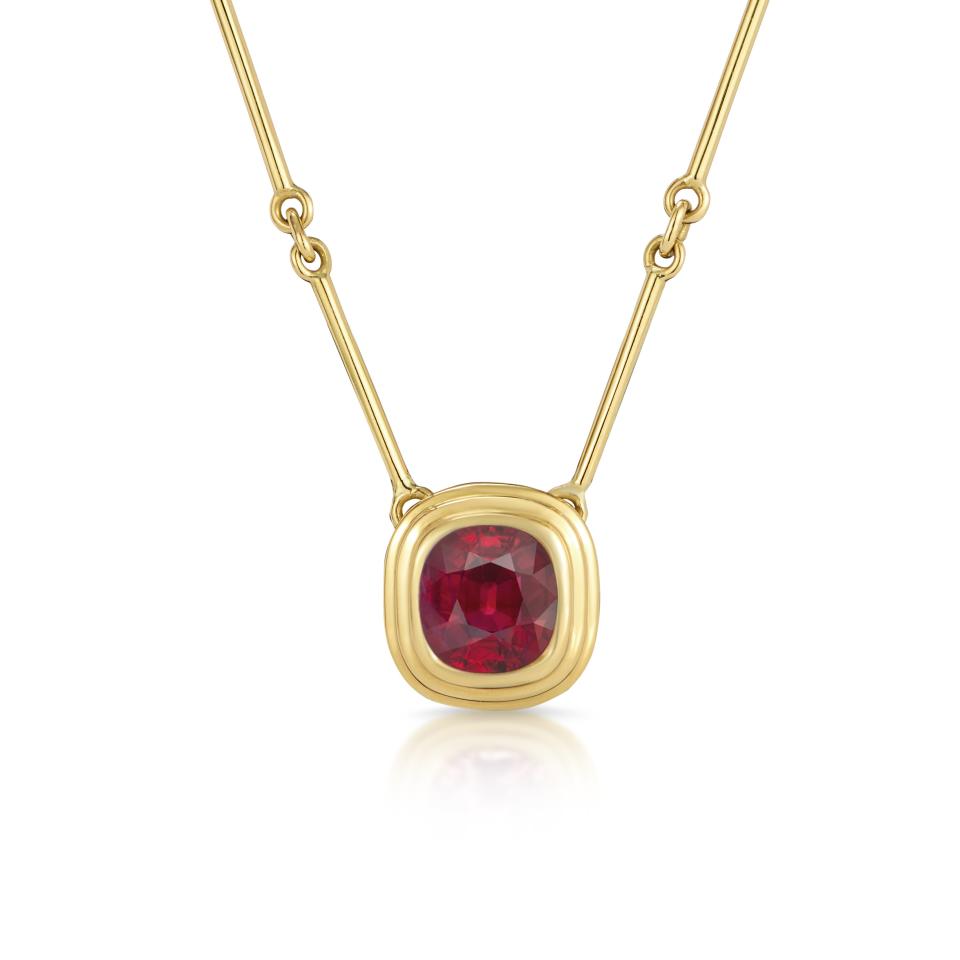 Gold and ruby necklace, £6,500, Minka Jewels
