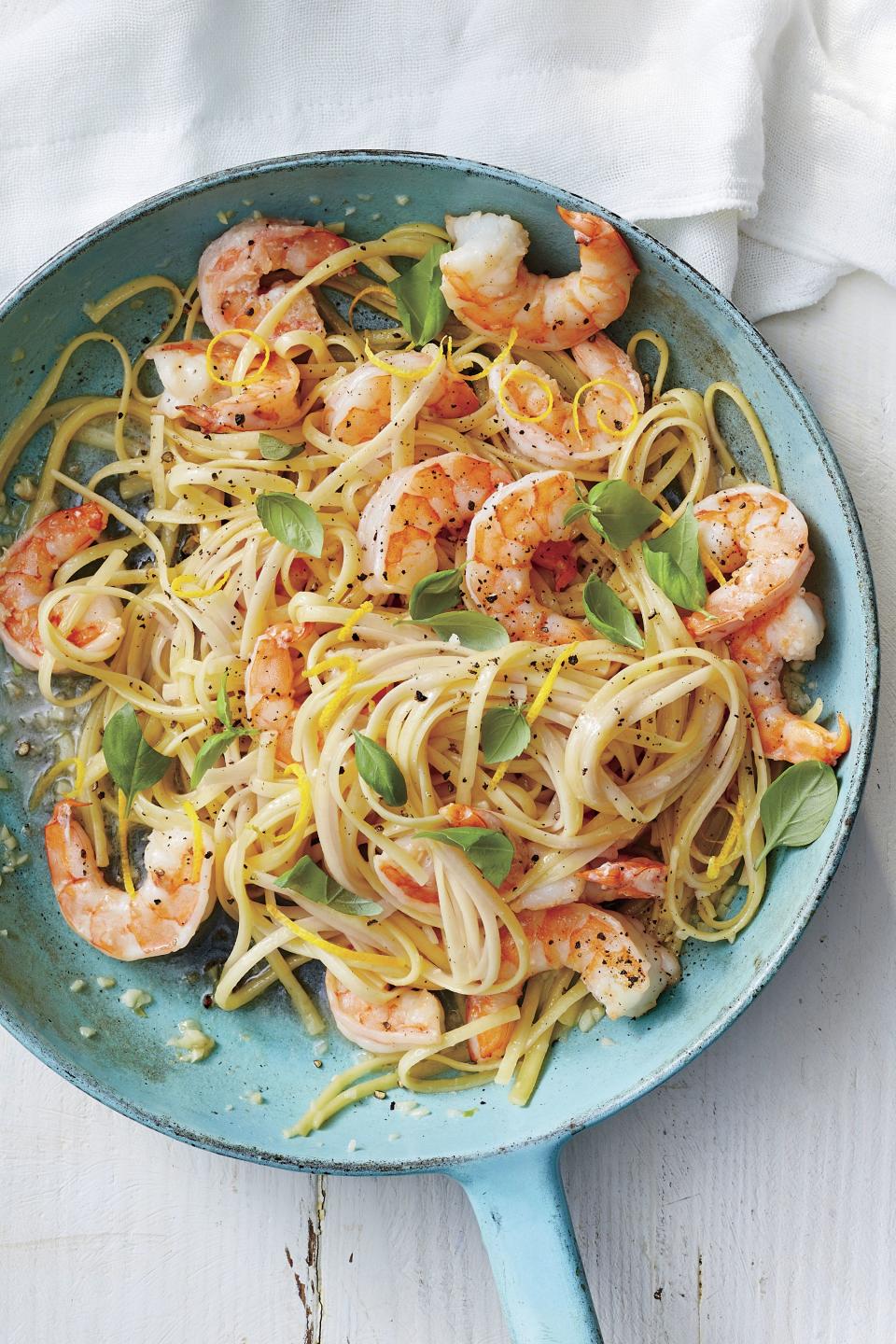 Easy Shrimp Scampi with Basil