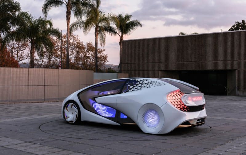 A rendering of Toyota's newest concept car, the Concept-i.