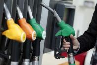 A customer prepares to fill up his tank in a gasoline station in Nice December 5, 2014. REUTERS/Eric Gaillard