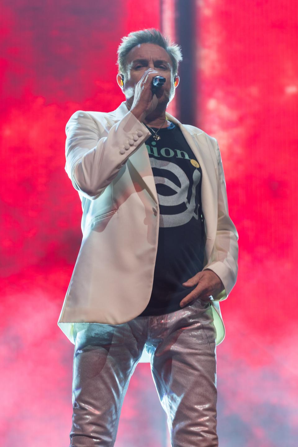 Simon Le Bon of Duran Duran performs on Duran Duran’s Future Past tour in Atlanta on June 15, 2023