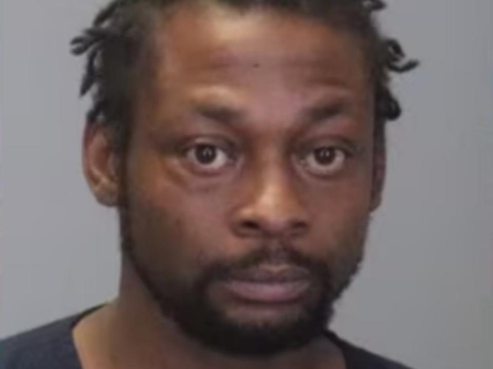 D’Angelo Robinson Sr, 35, was arrested in Columbus, Georgia, and has been booked into the Muscogee County Jail and charged with eight counts of aggravated assault in connection with a gas station shooting that left nine minors wounded (Columbus Police Department)