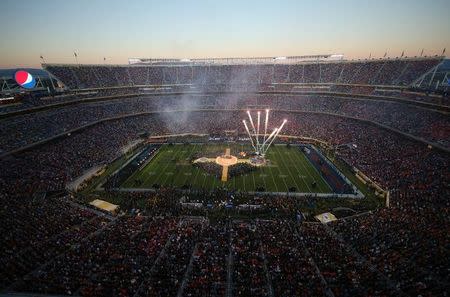 Feb 7, 2016; Santa Clara, CA, USA; A general view of the halftime show featuring Cold Play, Bruno Mars and Beyonce in Super Bowl 50 between the Denver Broncos and the Carolina Panthers at Levi's Stadium. Robert Hanashiro-USA TODAY Sports