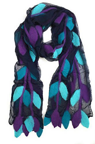 39) Felted Merino Wool and Silk Scarf