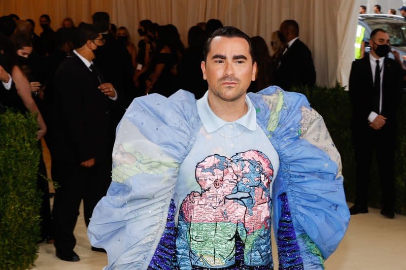 Dan Levy attends the Costume Institute Benefit at the Metropolitan Museum of Art in 2021. File Photo by John Angelillo/UPI