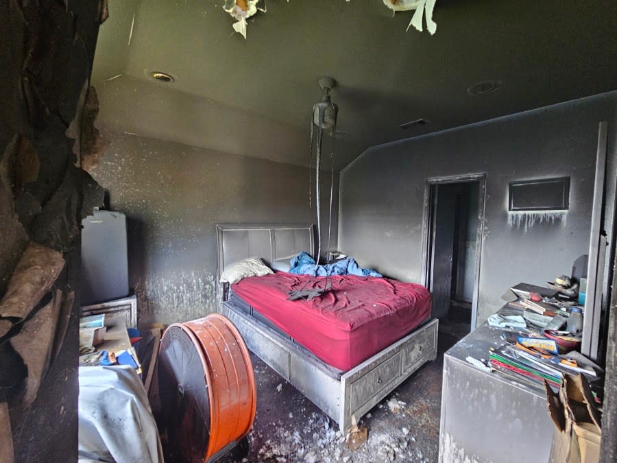 A family was left without a home after a battery ignited in a Leander home over the weekend | Courtesy Amanda Bianchi