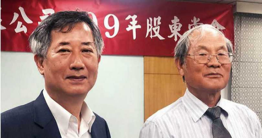 漢唐集成現任董事長陳朝水（右）、總經理陳柏辰。（圖／報系資料照）