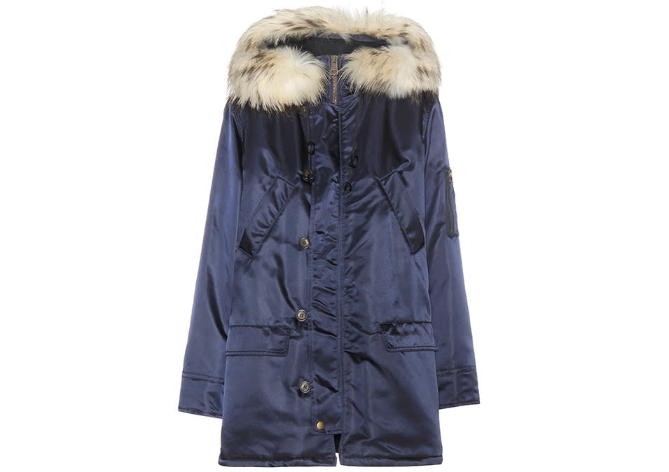 A.P.C. Fur-trimmed Parka, $668, mytheresa.com