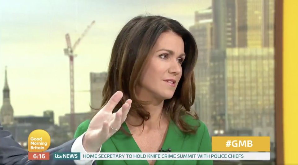 An exasperated Susanna Reid argued that make-up should be voluntary