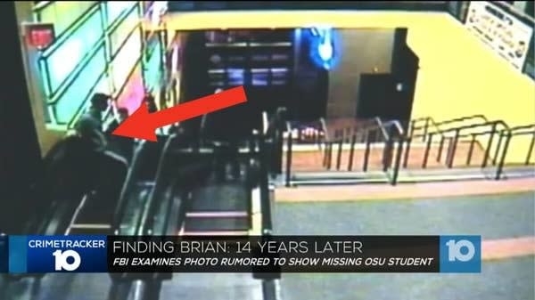arrow pointing to him in the cctv footage