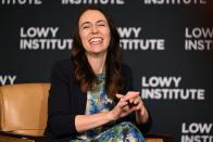 New Zealand's Prime Minister Jacinda Ardern addresses the Lowy Institute in Sydney