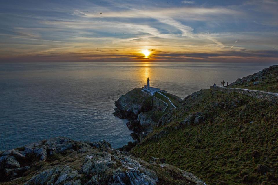 The pilot visited the island of Anglesey (pictured)