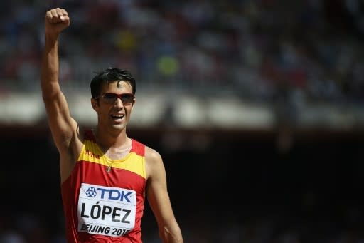 Spain's Miguel Angel Lopez wins 20km race walk world title